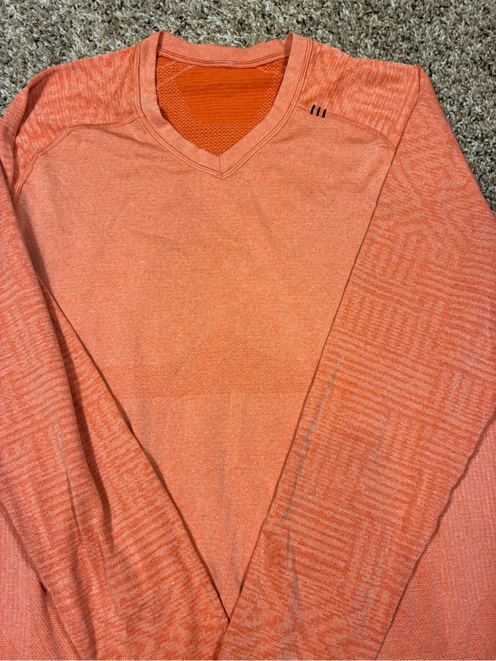 Lululemon Mens Metal Vent Tech Long Sleeve Tee Heathered Duck Sauce - Picture 12 of 15